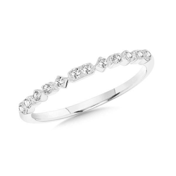 10KT WG DIAMOND STACKABLE RING