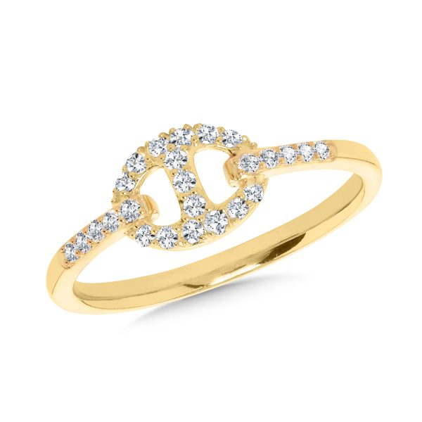 14KT YG DIAMOND RING