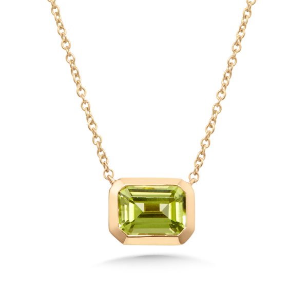 Gold & Diamond Peridot Necklace