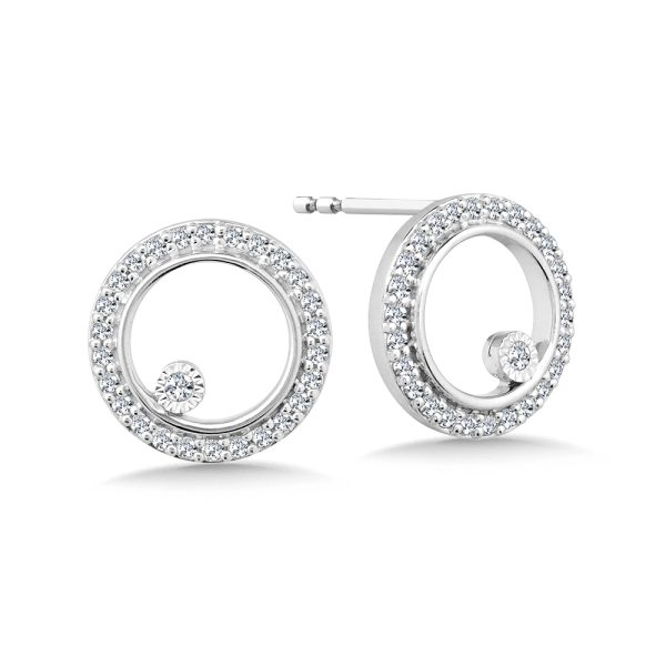 10KT WG DIAMOND EARRING