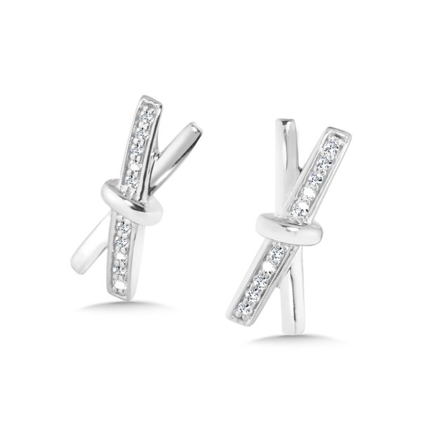 Sterling Silver & Diamond Earrings