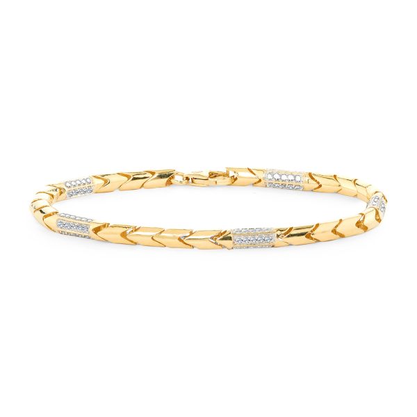 14KT YG DIAMOND BRACELET