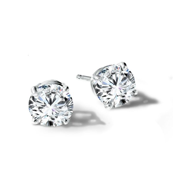 14K Lab-Created Diamond Solitaire Studs